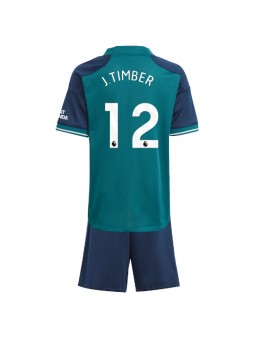 Arsenal Jurrien Timber #12 Ausweichtrikot für Kinder 2023-24 Kurzarm (+ Kurze Hosen)